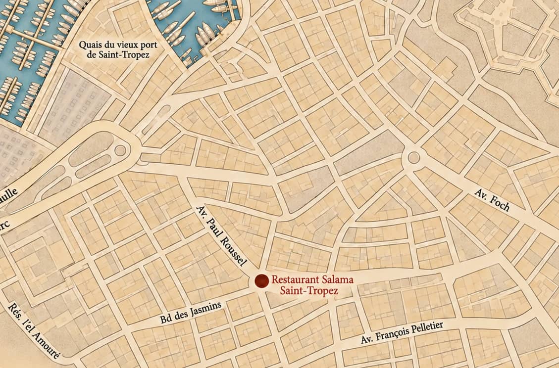 Plan of the quarter · Salama Saint-Tropez
