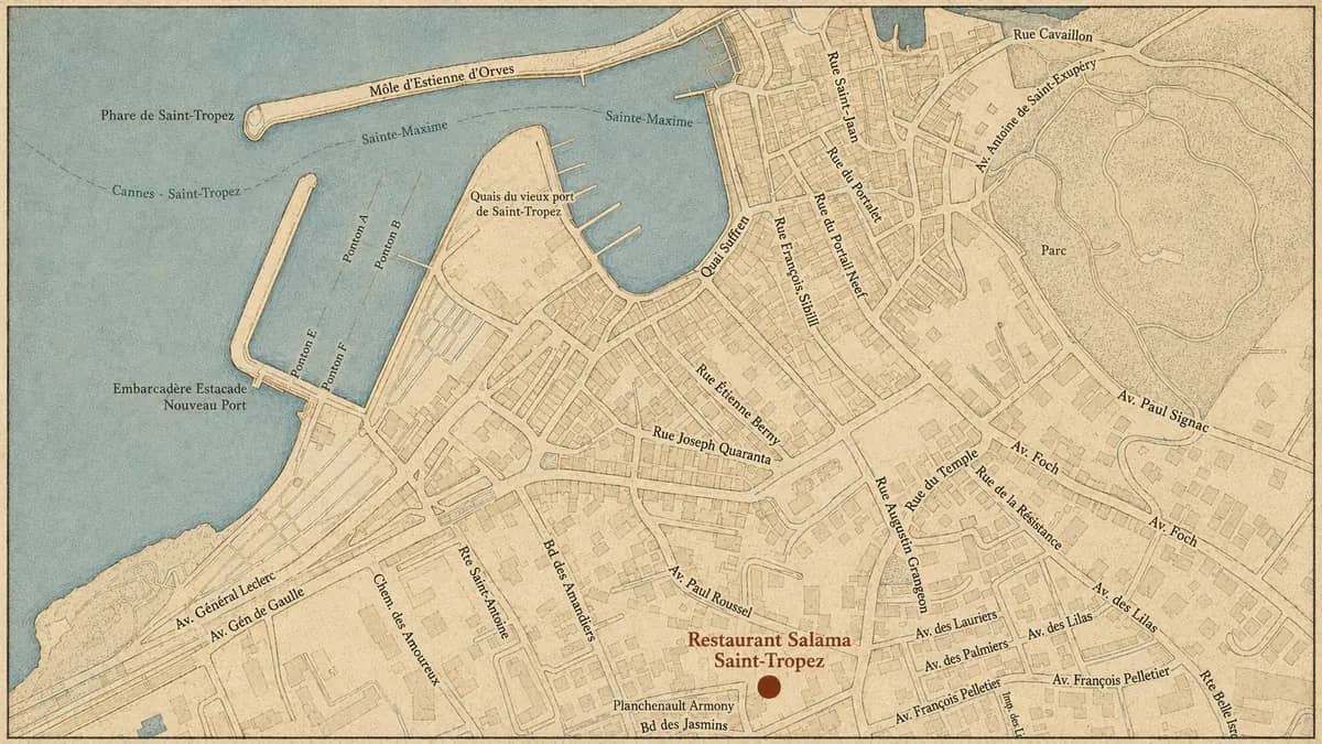 Plan of the quarter · Salama Saint-Tropez